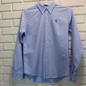 Women’s Blue Ralph Lauren Polo Slim Oxford Shirt 8